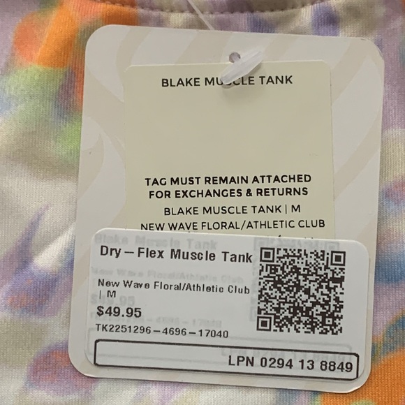 Fabletics Women's Dry-Flex Muscle Tank Size - M - New Wave Floral - Picture 8 of 11